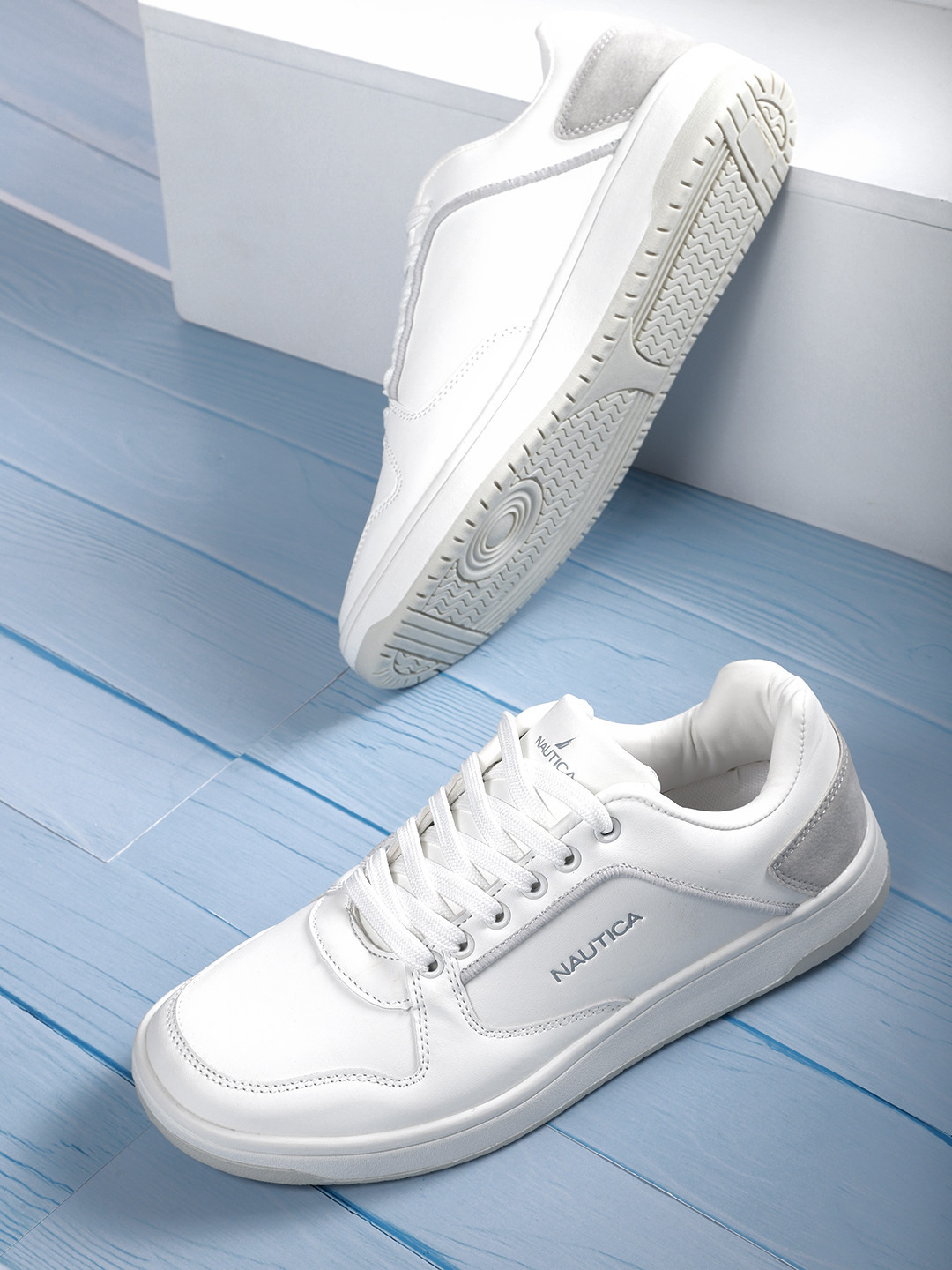 nautica white sneakers
