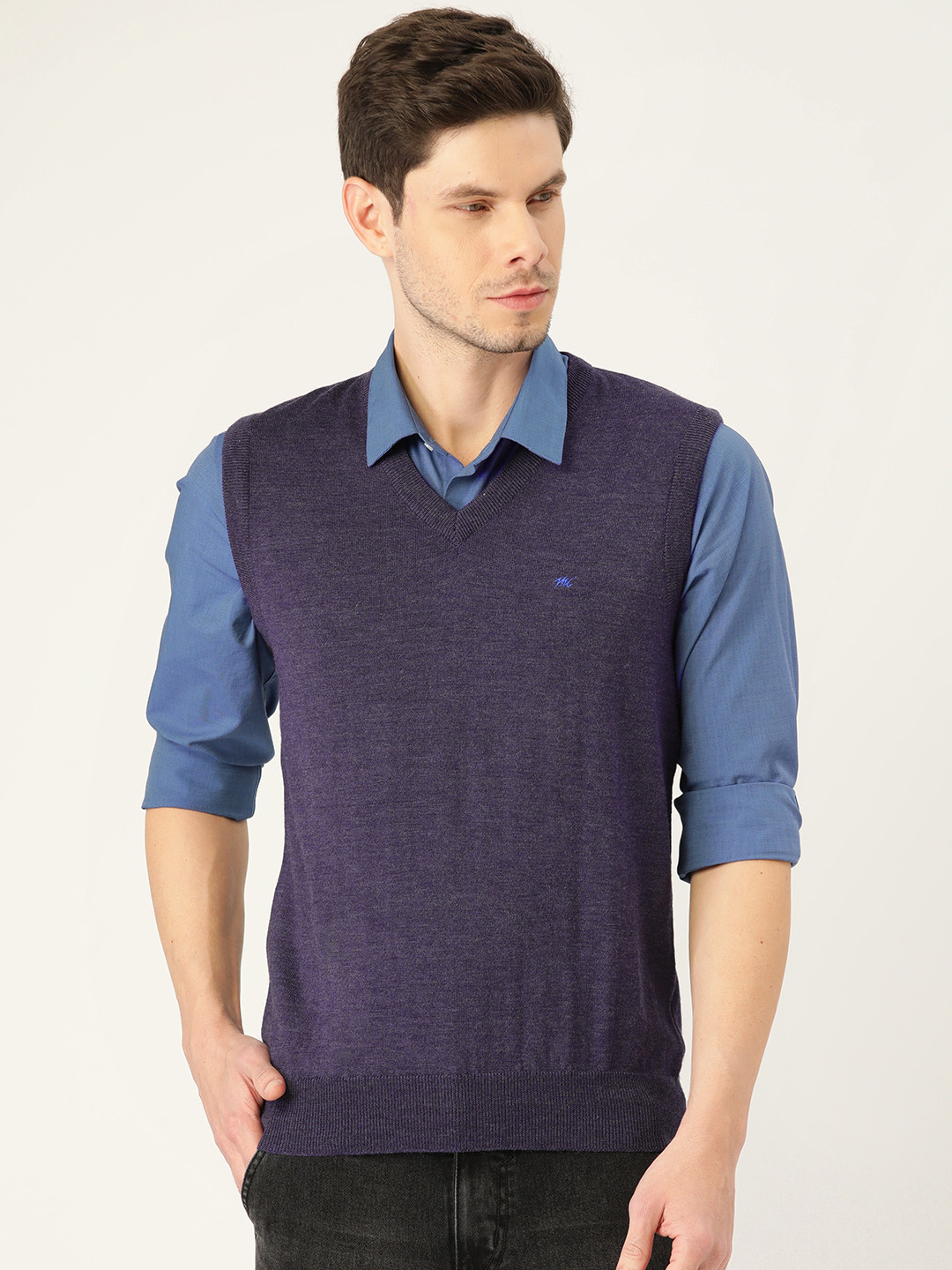 Coveri Moving Blue Viscose Men Sweater main image 1