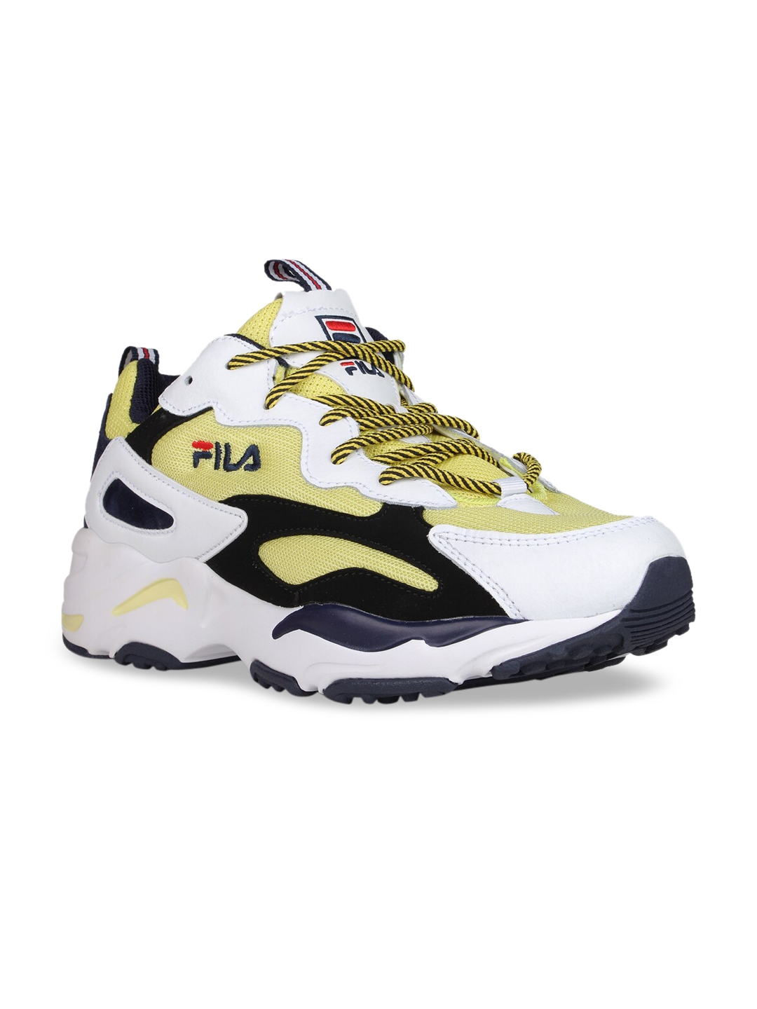 Buy FILA Men Yellow Colourblocked Leather Sneakers - Casual Shoes for ...