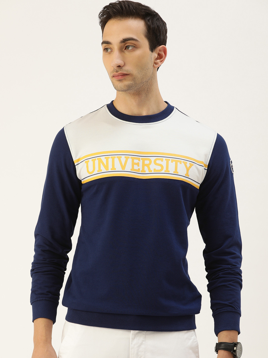 Peter england sweatshirt white Clearance
