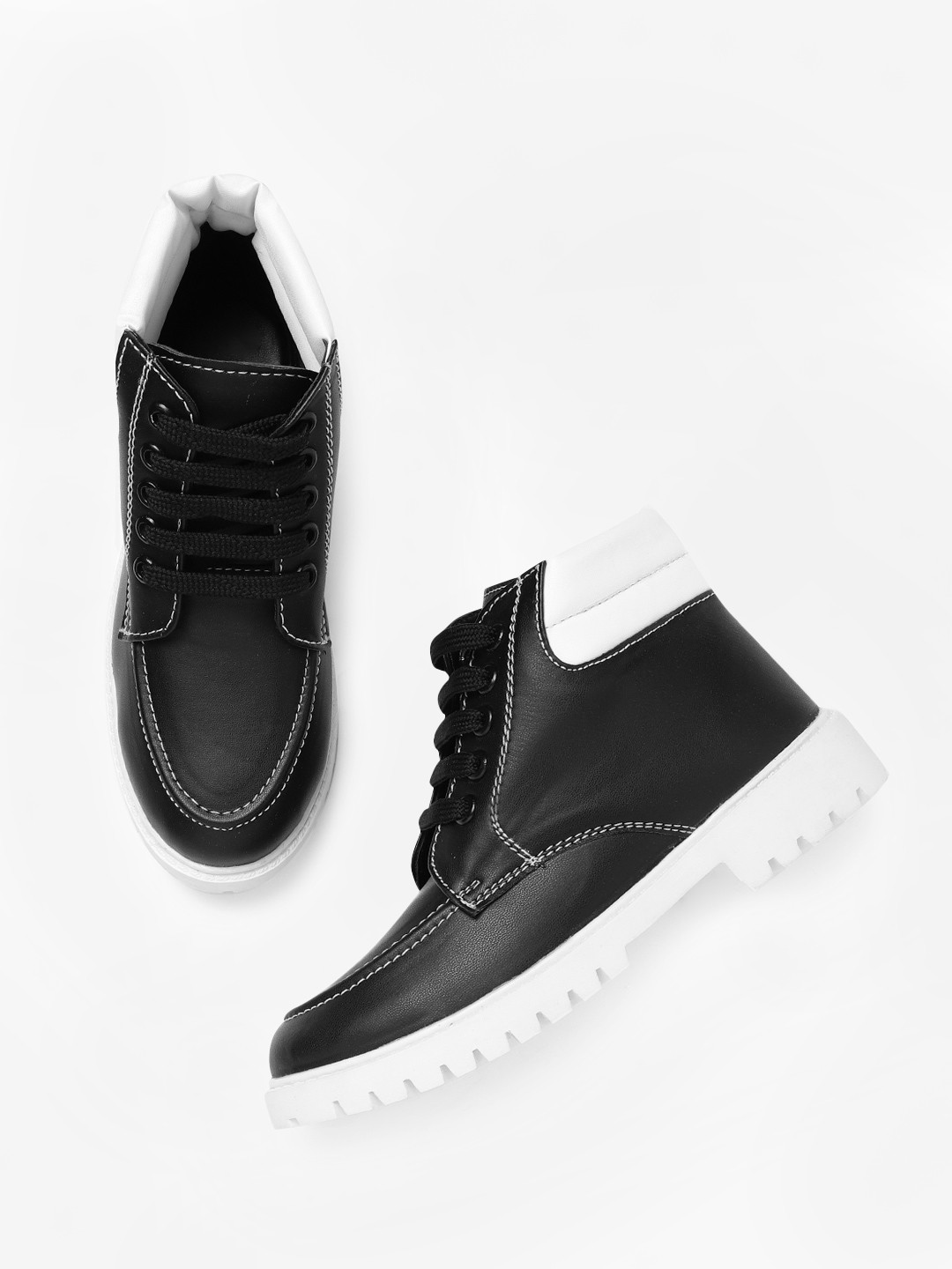 Buy YK Boys Black Solid Mid Top Sneakers Casual Shoes for Boys