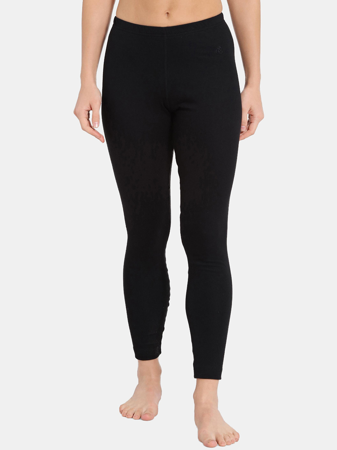 Buy Jockey Women Black Solid Tailored Fit Thermal Leggings Thermal Bottoms for Women 14918590