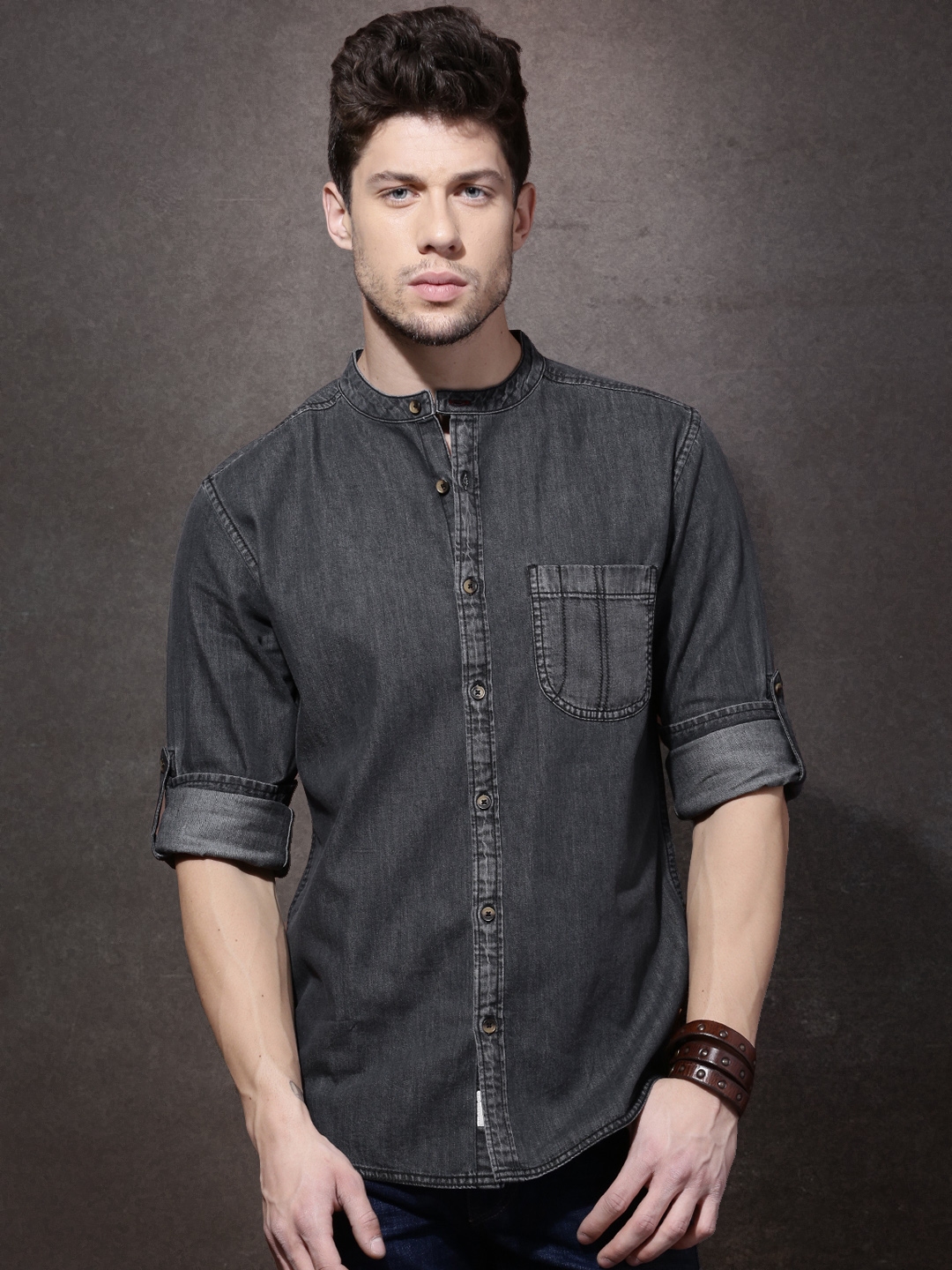denim shirts myntra