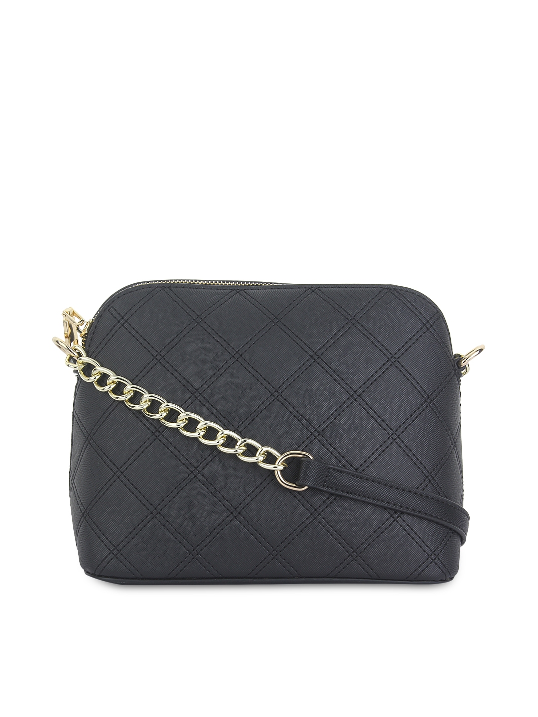 Buy Alvaro Castagnino Black Quilted Sling Bag - Handbags ...