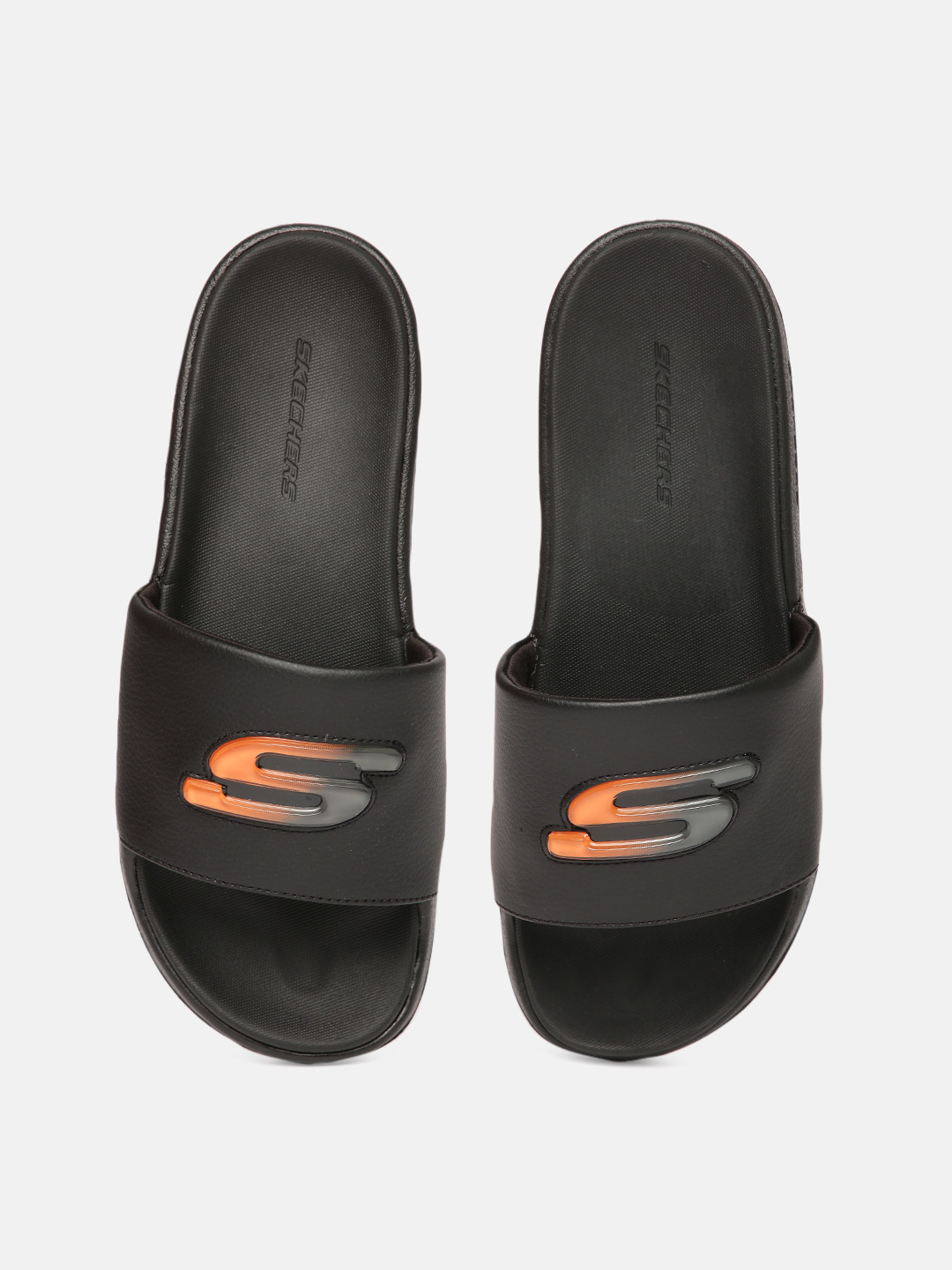 mens black skechers sandals