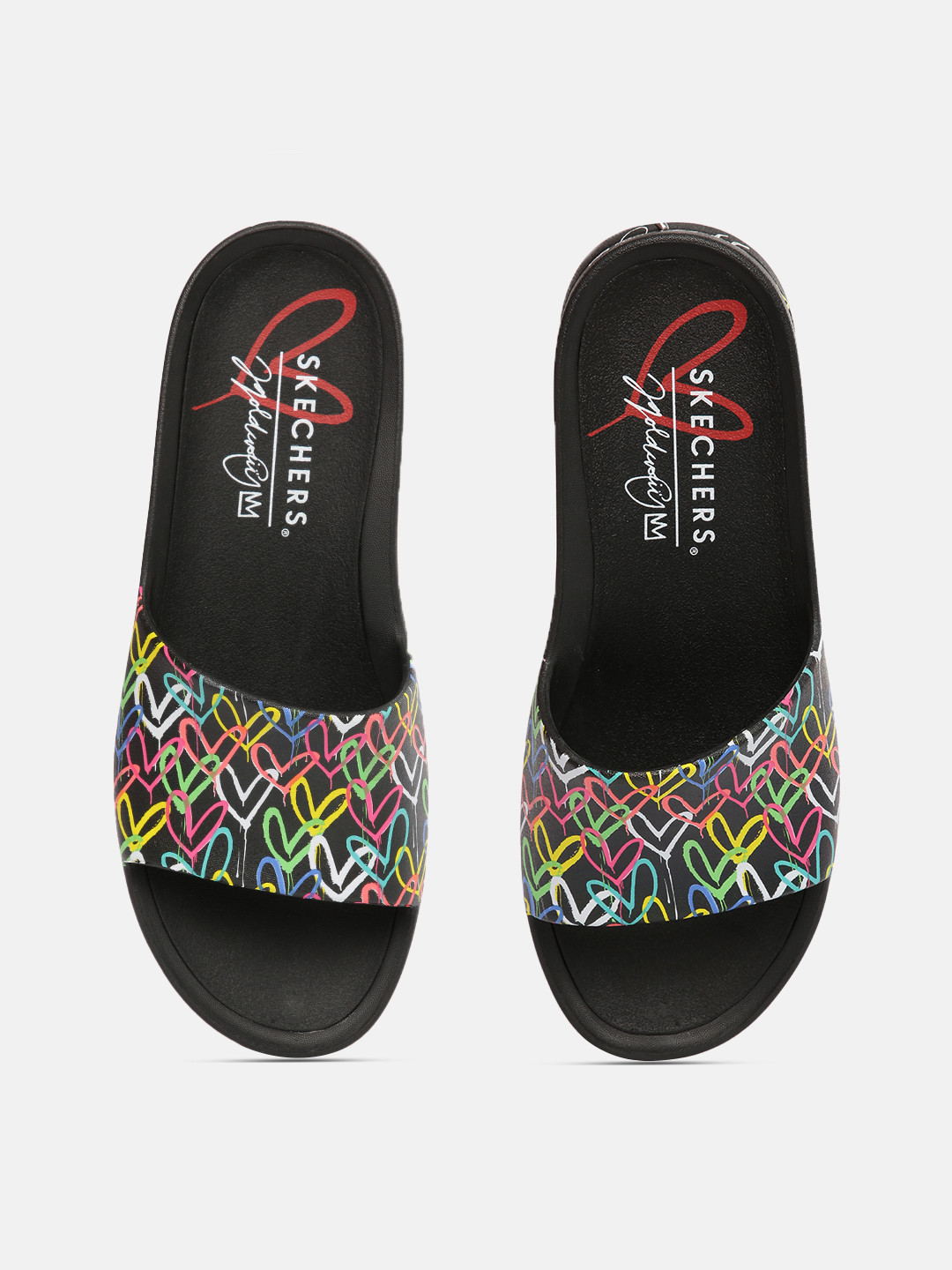 Buy Skechers Women Multicoloured CALI CHARM TRUST LOVE Sliders - Flip Flops for Women 14931796 