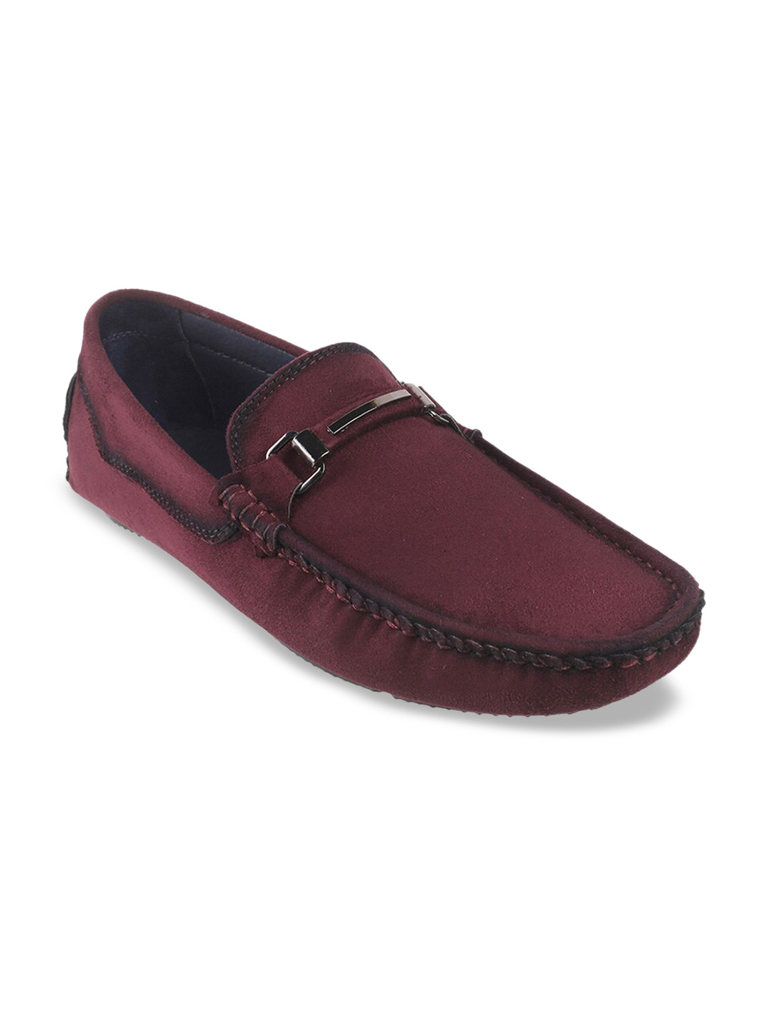 Buy Metro Men Maroon Leather Loafers Casual Shoes for Men 14931964 Myntra