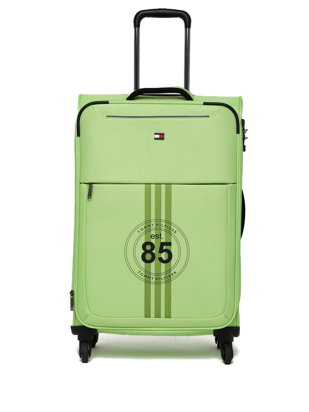 Buy Tommy Hilfiger Unisex Flourescent Green Medium Trolley Bag