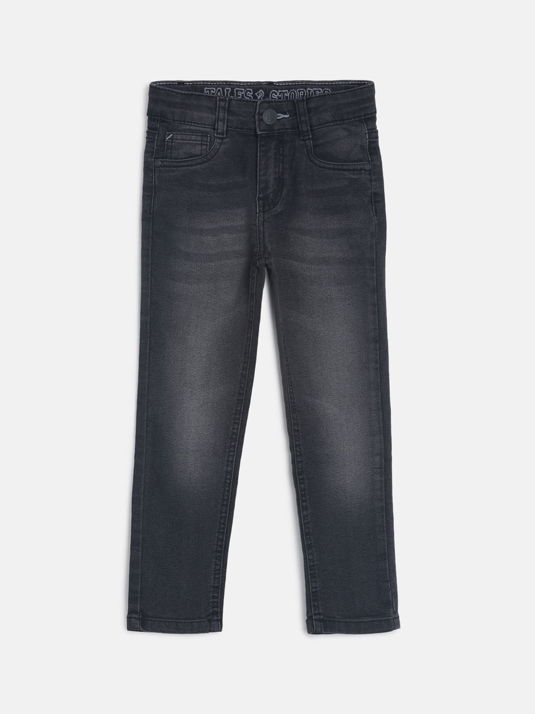 boys black slim joggers