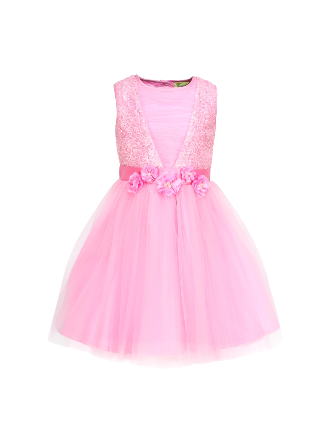 Buy CUTECUMBER Girls Pink Lace A Line Dress - Dresses for Girls 1495050 ...