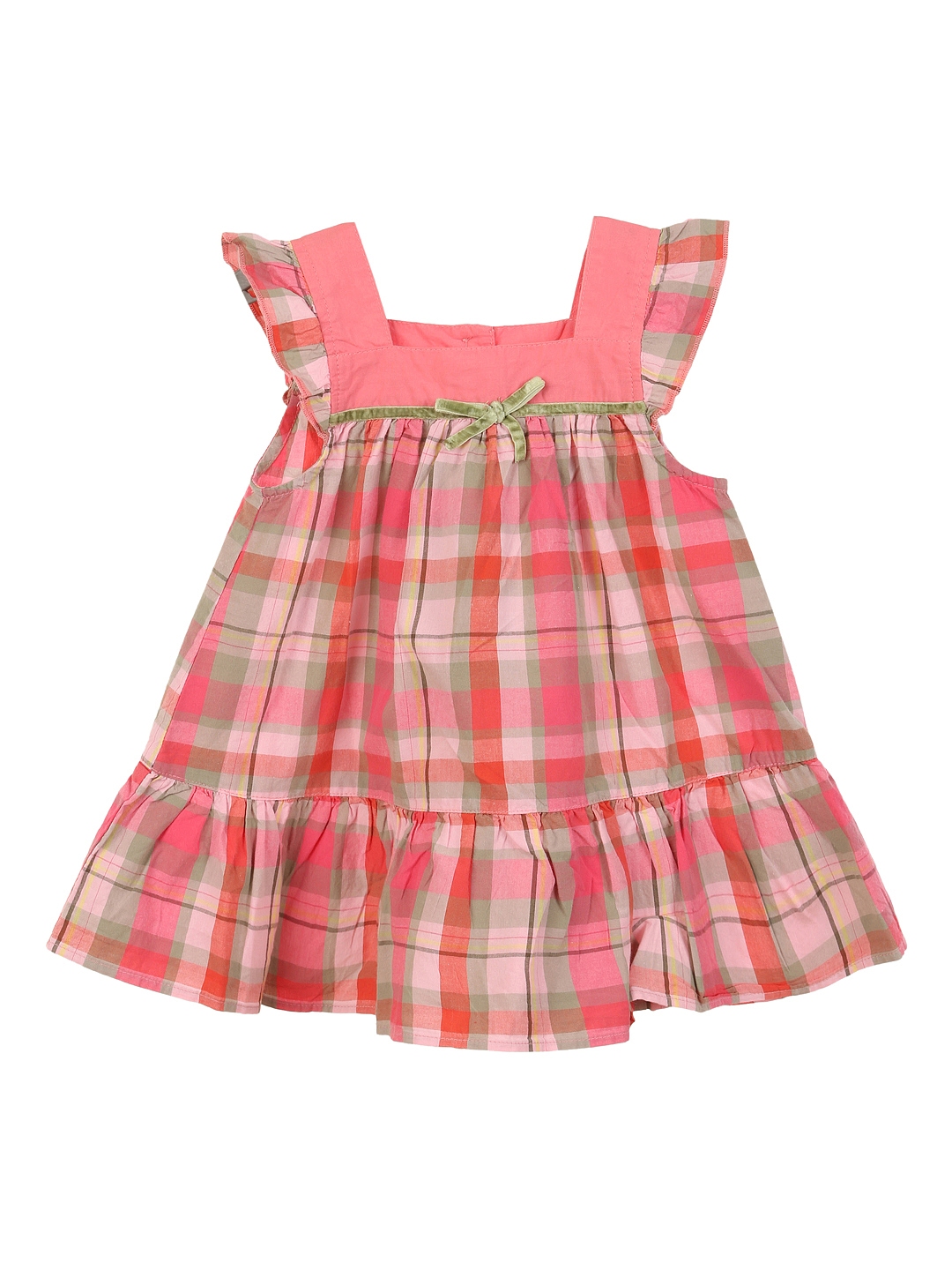 Buy Lilliput Girls Pink Checked A Line Dress - Dresses for Girls ...