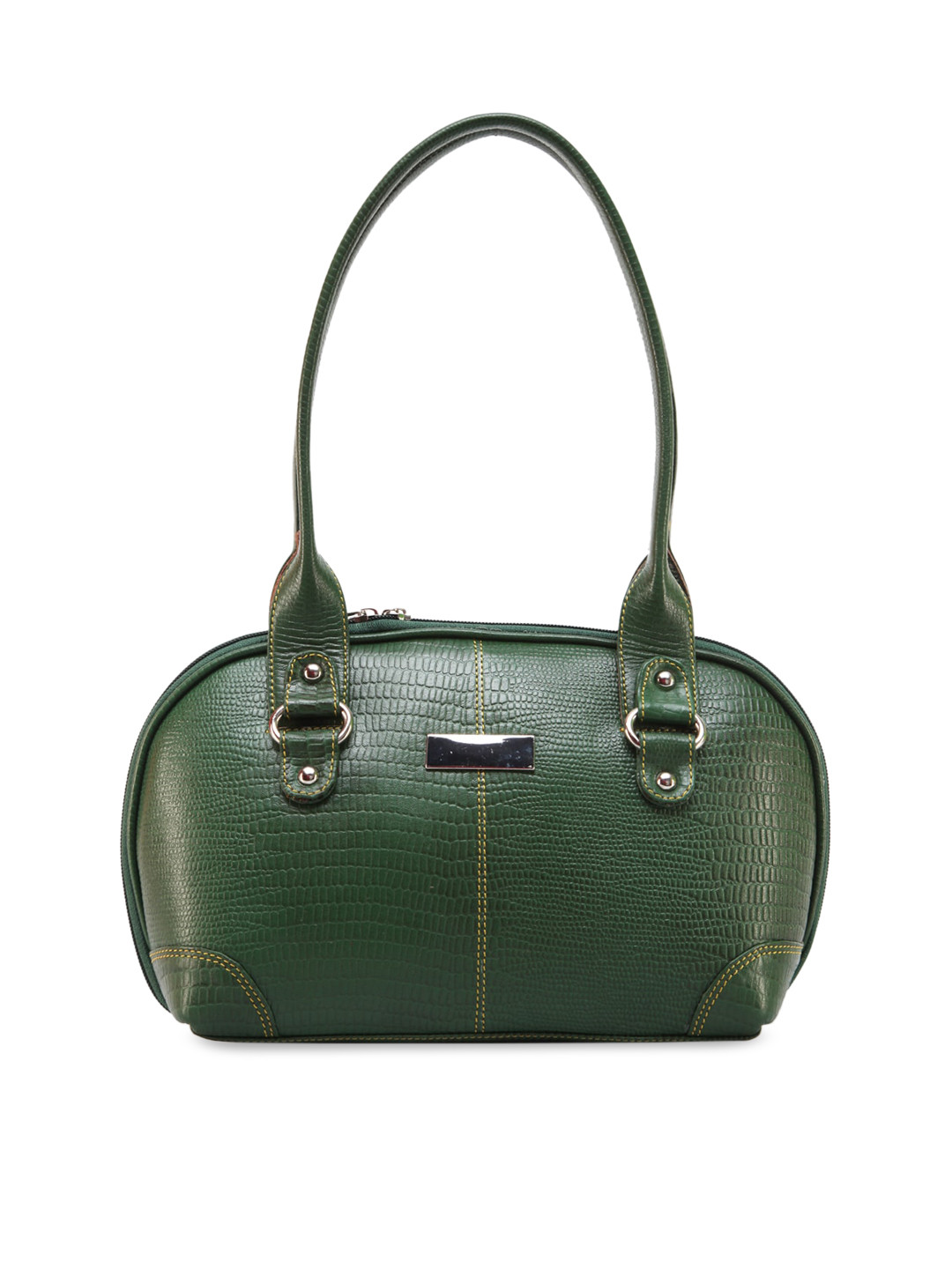 Buy GENWAYNE Women Green Textured Leather Handheld Bag Handbags for