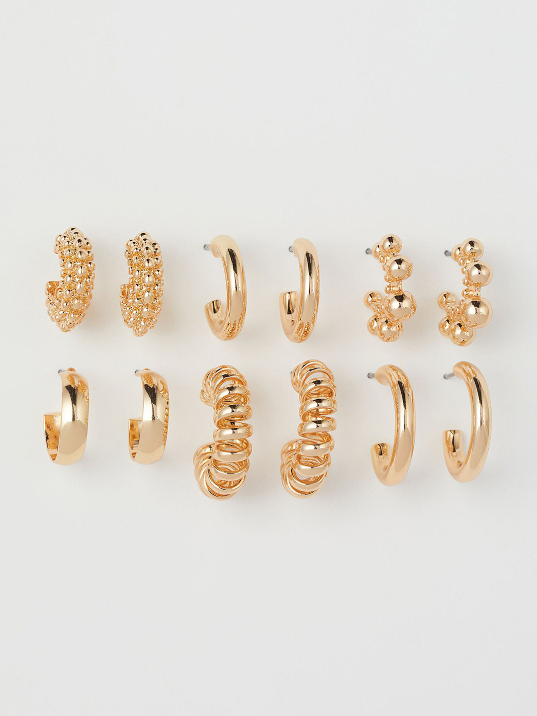 Buy H&M Set Of 6 Gold Hoop Earrings Earrings for Women 14959324 Myntra