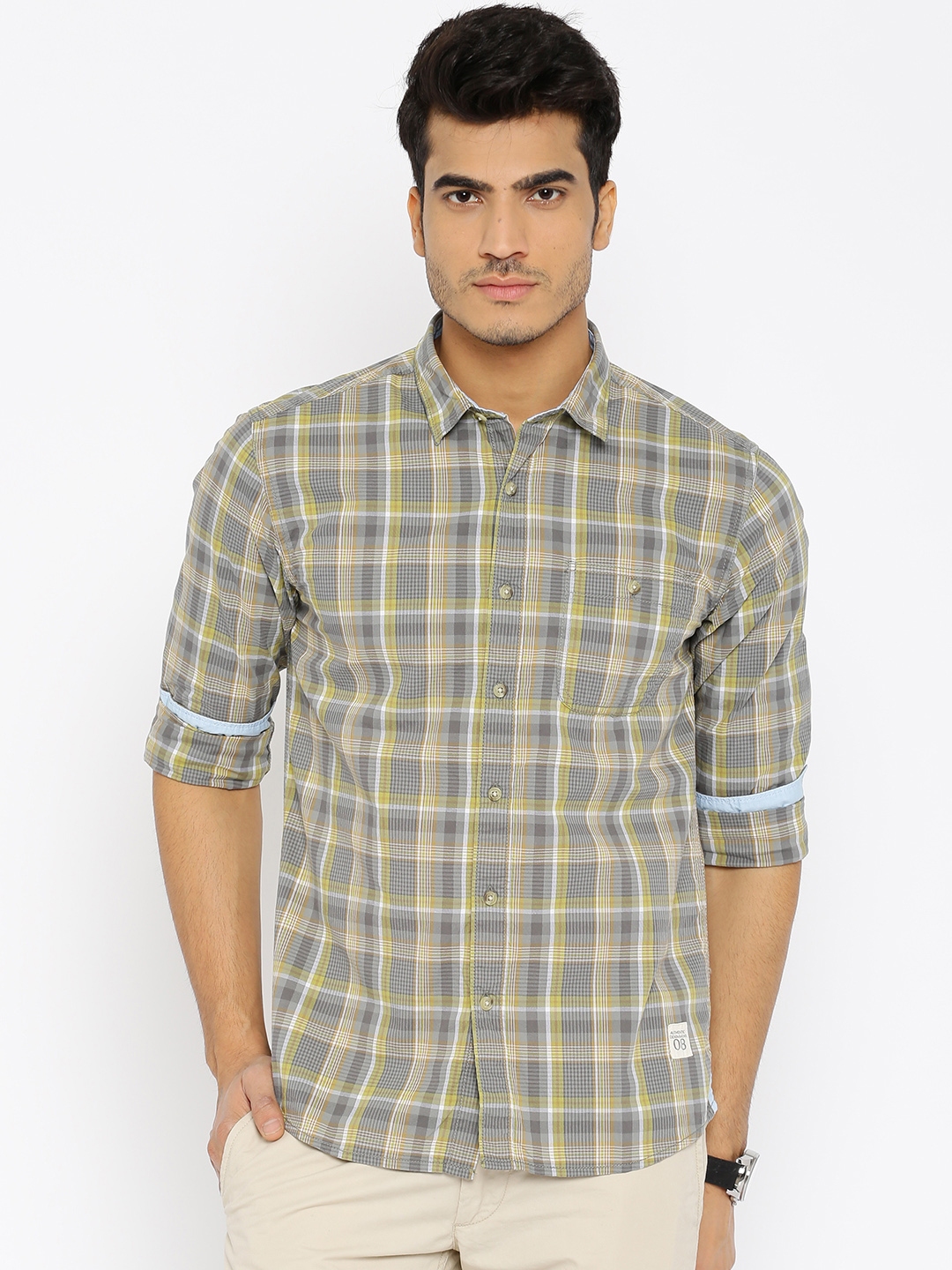 green checked shirt mens uk
