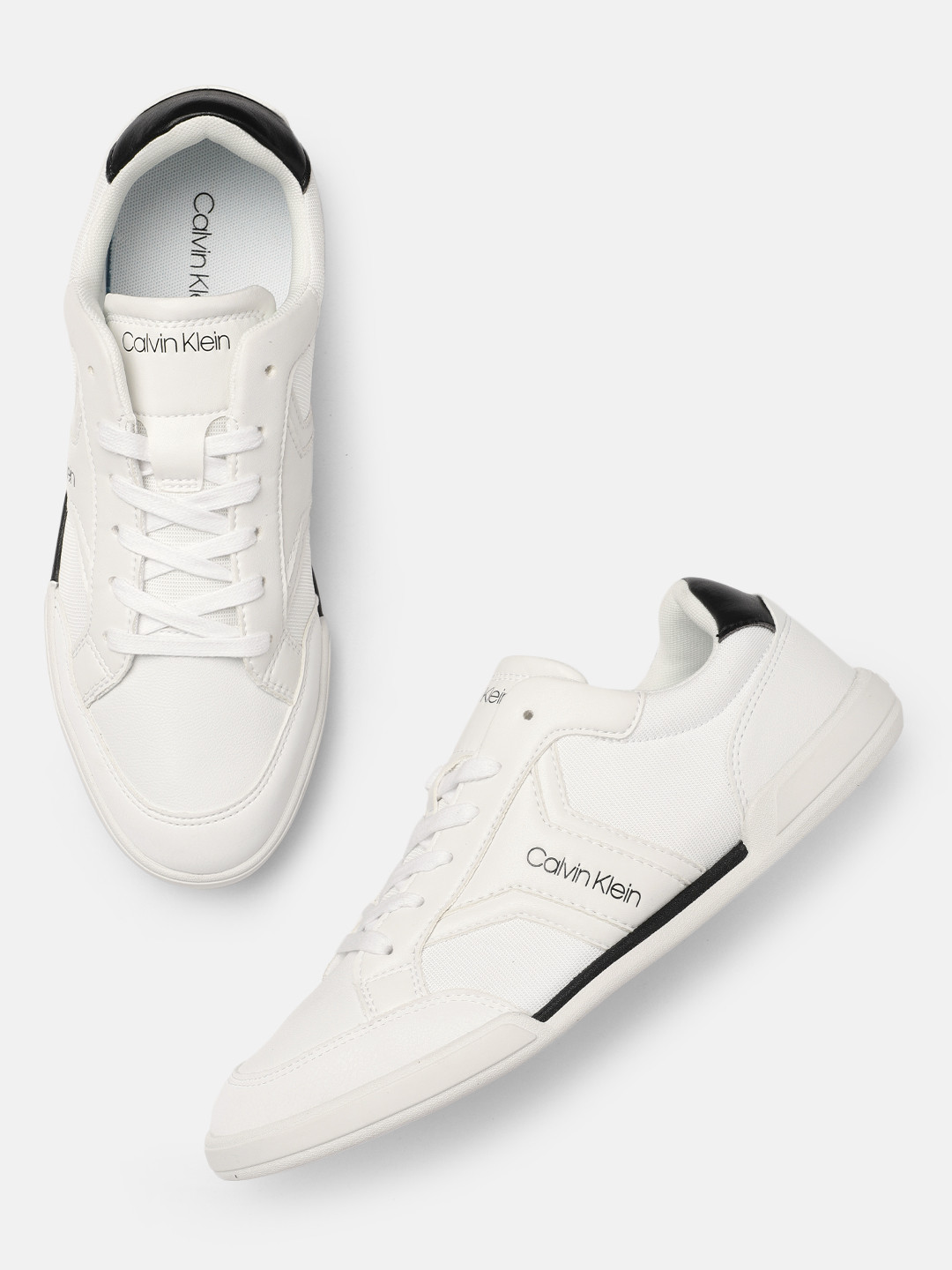 Calvin Klein White Polyester Men Sneaker