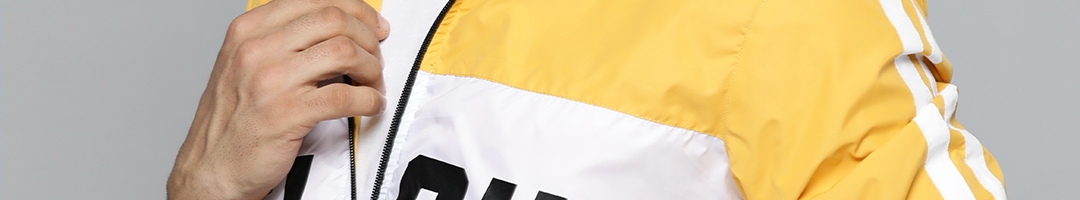 Buy HRX By Hrithik Roshan Men Yellow & White Colourblocked Sporty ...
