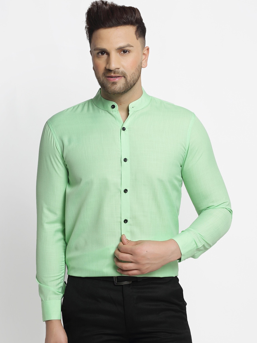 lime green formal shirt