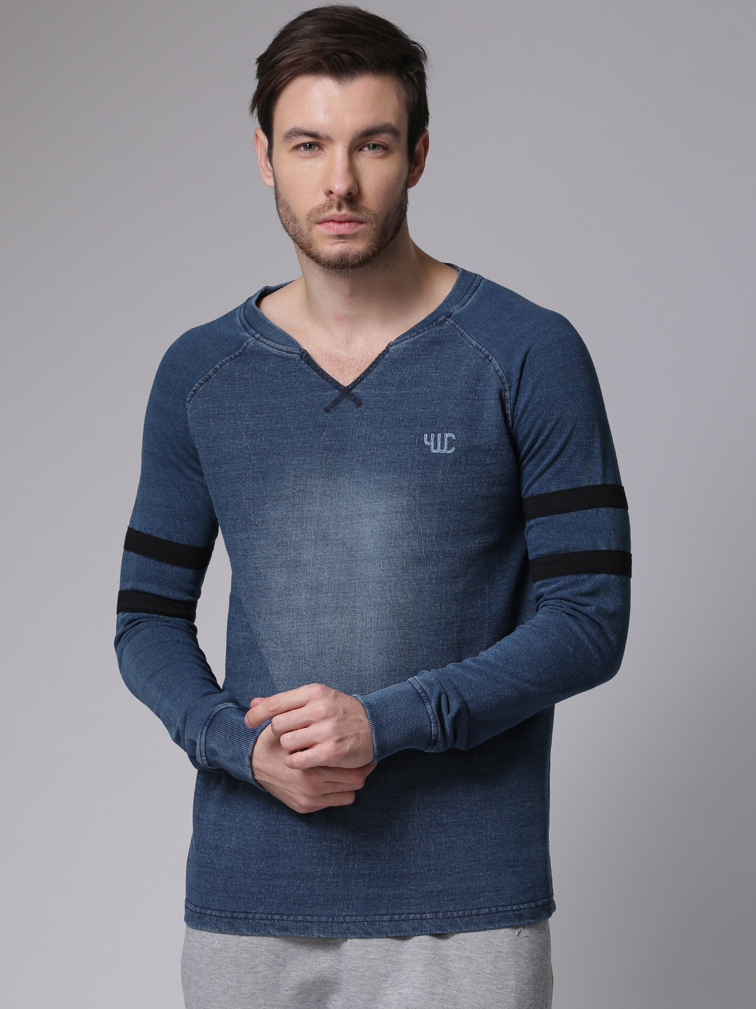 Buy YWC Blue Sweatshirt - Sweatshirts for Men 1496611 | Myntra