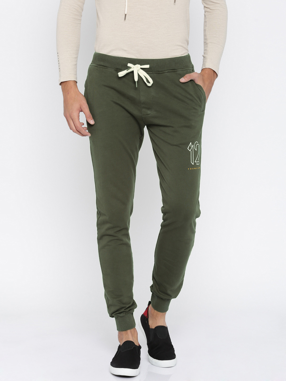 Buy YWC Olive Green Track Pants Track Pants for Men 1496678 Myntra