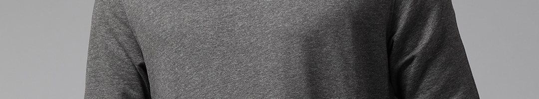 Buy Van Heusen Men Charcoal Grey Solid Sweatshirt - Sweatshirts for Men ...