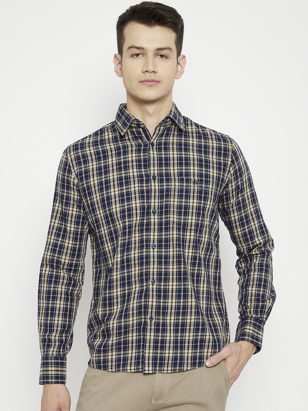 slim fit tartan shirt