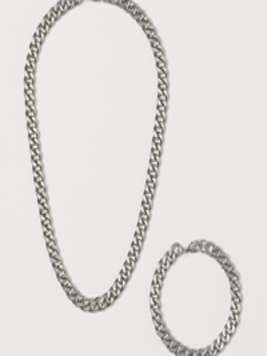 Buy H&M Men Silver Toned Bracelet & Necklace - Bracelet for Men ...
