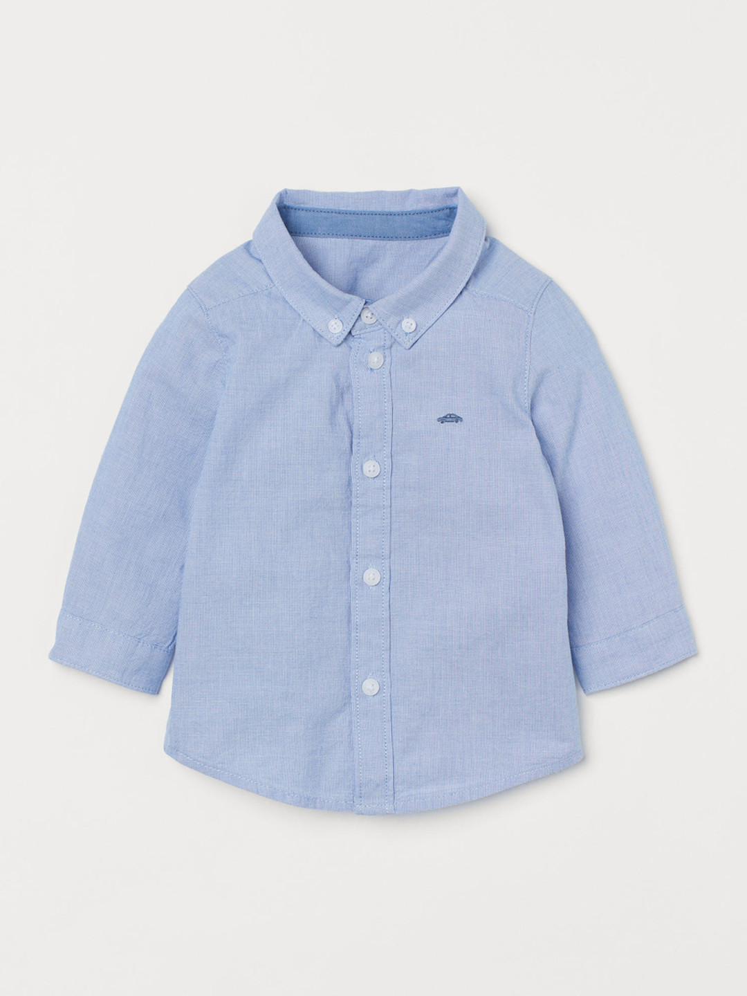 Buy H&M Boys Blue Solid Cotton Shirt Shirts for Boys 14970988 Myntra