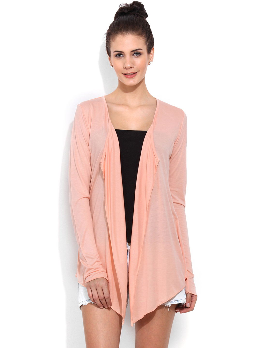 Buy Trend Arrest Peach Coloured Shrug Shrug for Women 1497204 Myntra