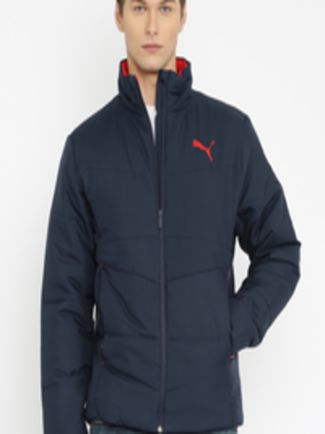 Buy PUMA Navy Quilted Jacket - Jackets for Men 1497371 | Myntra