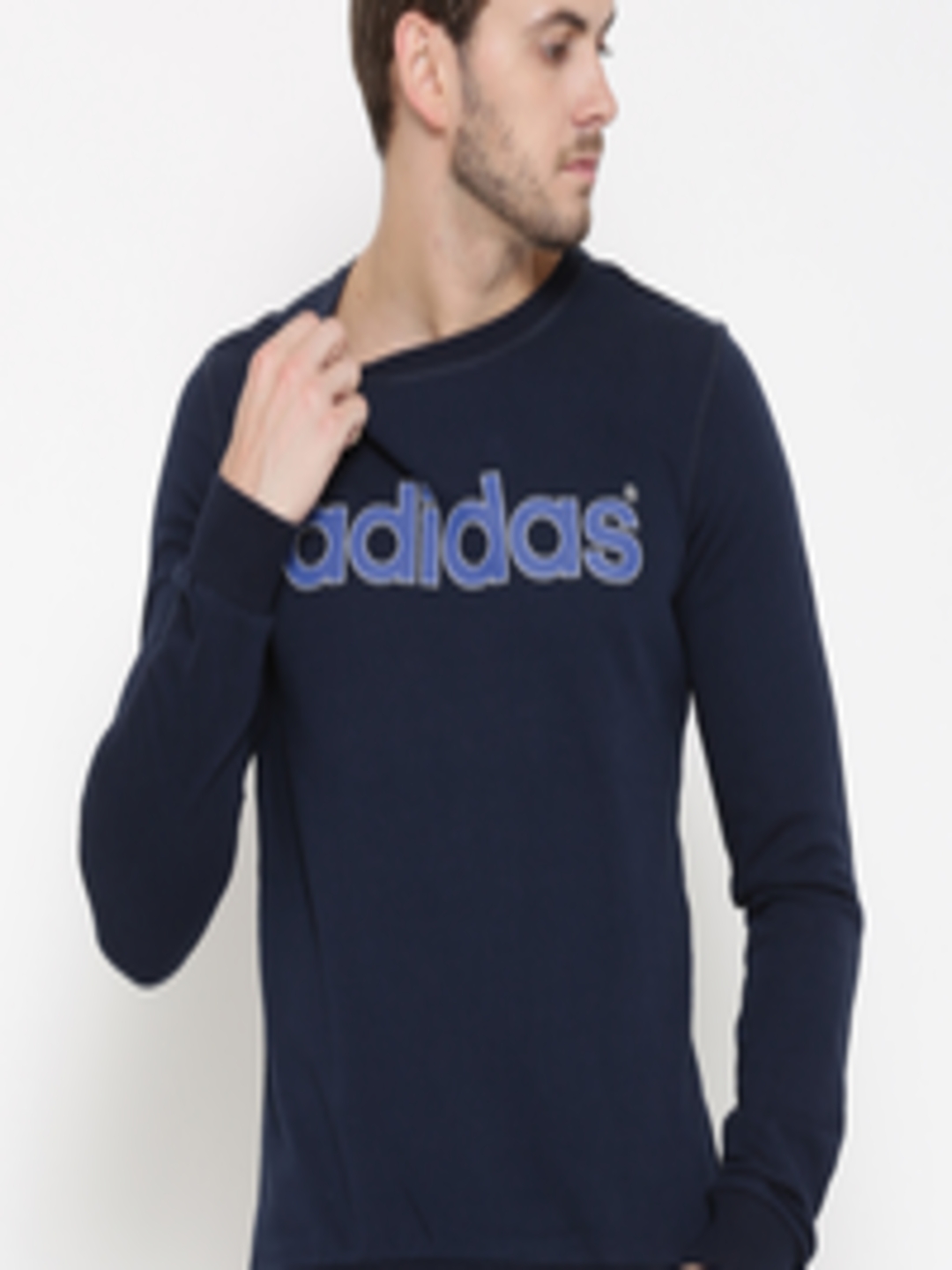 Buy ADIDAS NEO Navy CE LG FT Printed Sweatshirt - Sweatshirts for Men ...