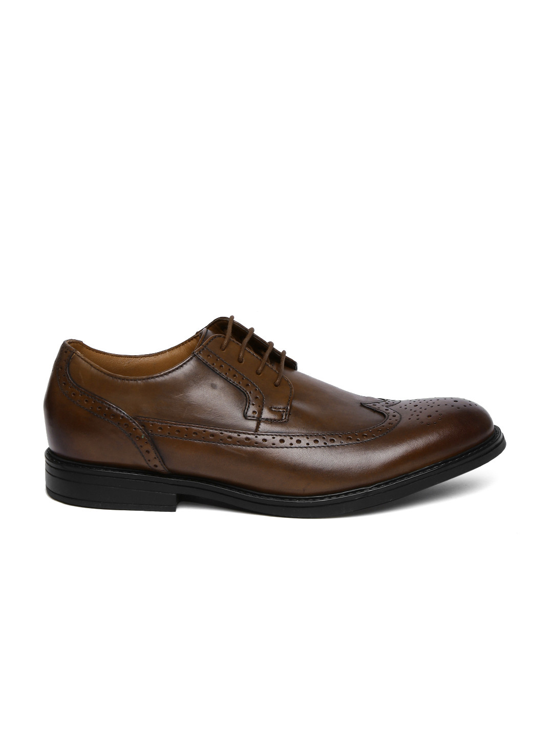Buy Clarks Men Brown BeckfieldLimit Ortholite Leather Brogues Formal