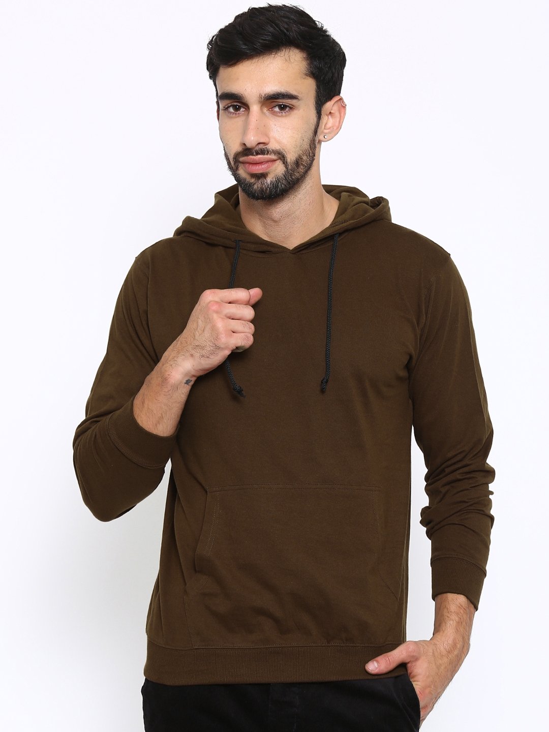 Buy American Crew Brown Hooded Sweatshirt - Sweatshirts for Men 1497951 ...