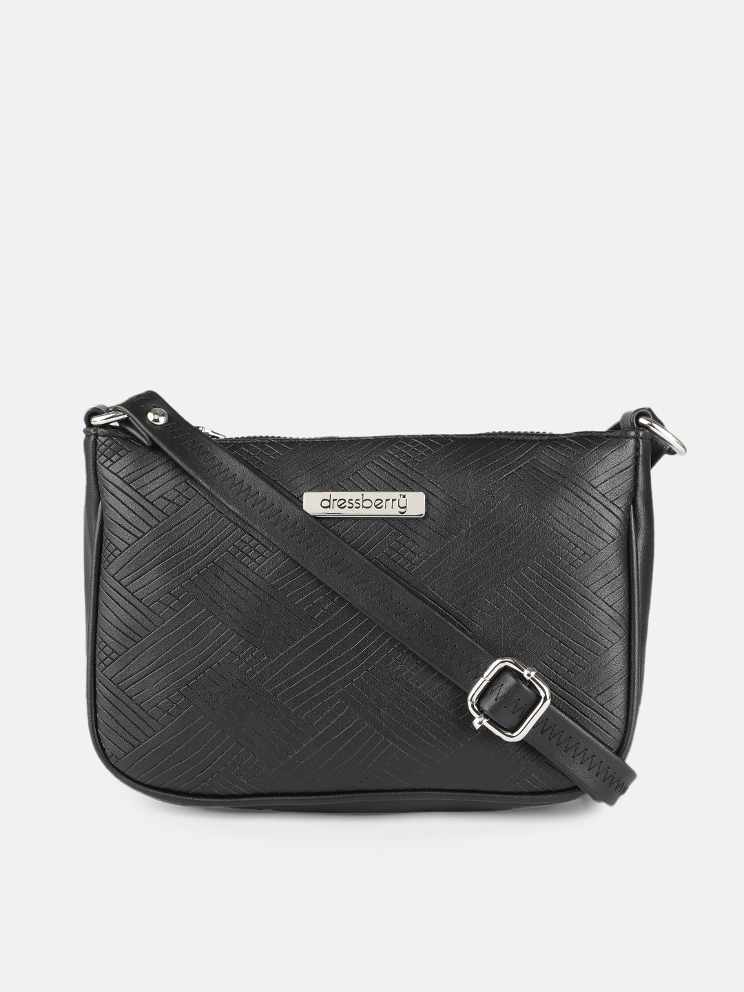 Buy DressBerry Black Checked Structured Sling Bag Handbags for Women 14980708 Myntra