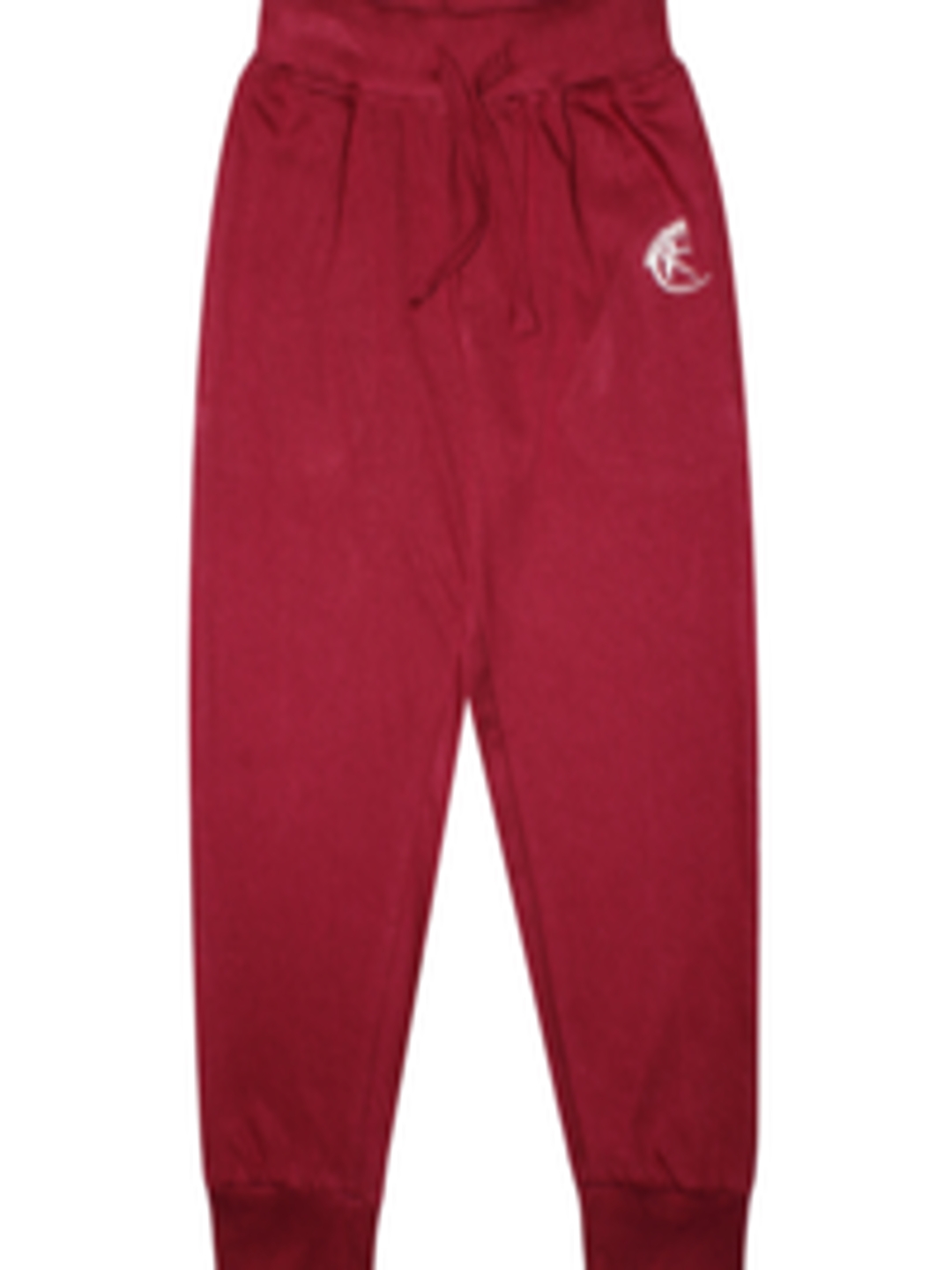Buy KiddoPanti Kids Maroon Solid Pure Cotton Joggers - Track Pants for ...