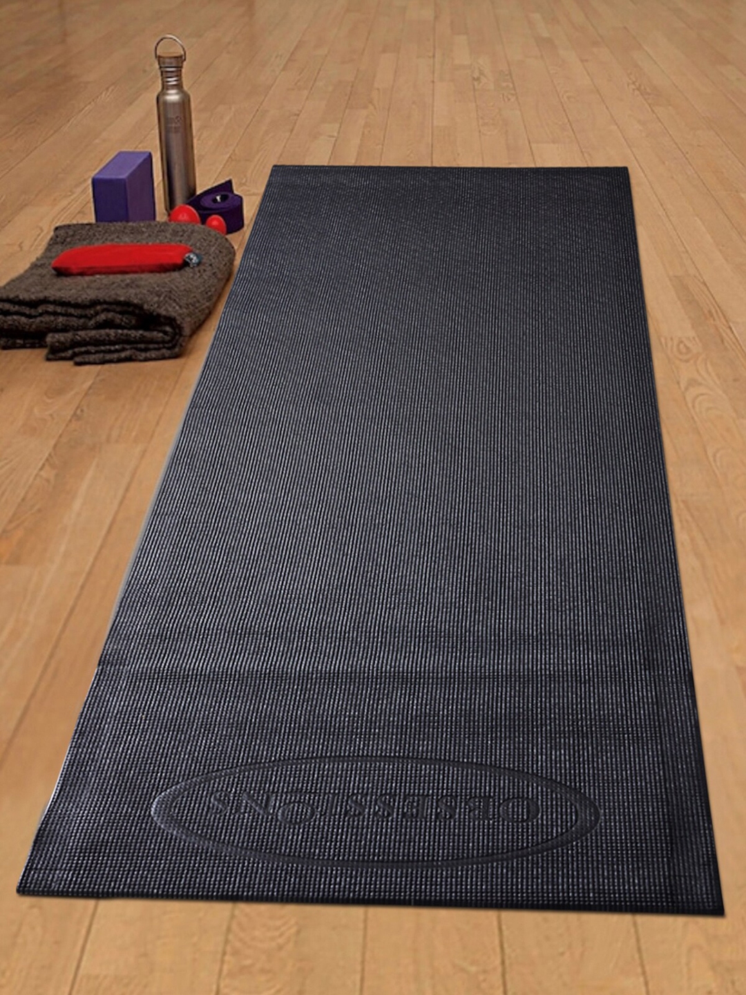 Buy OBSESSIONS Black Rejuvenating Yoga Mat Yoga Mats for Unisex