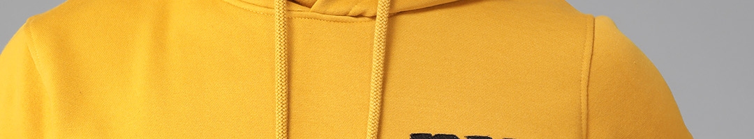 Buy Roadster Men Mustard Yellow Hooded Sweatshirt - Sweatshirts for Men ...
