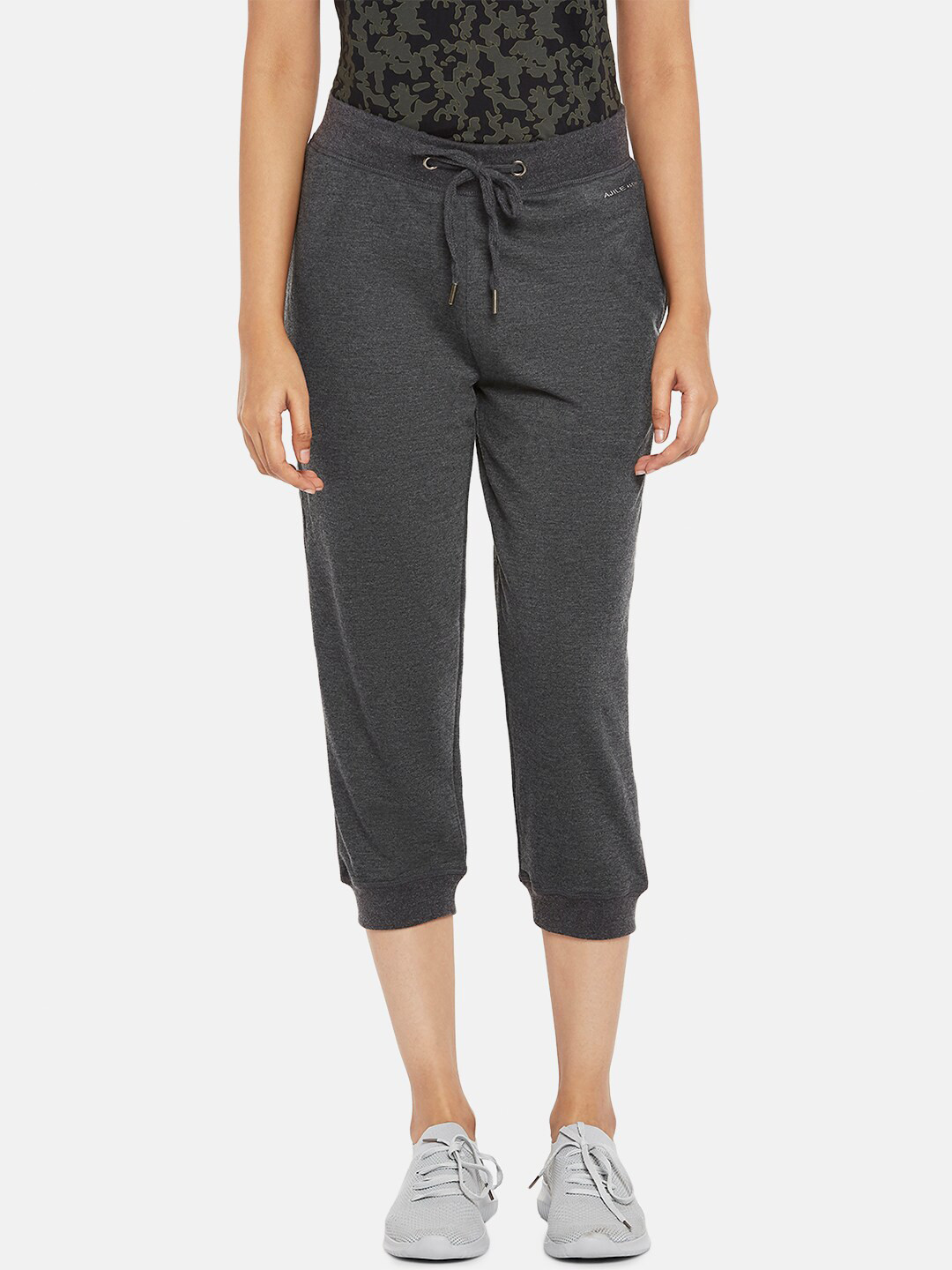 Buy Ajile By Pantaloons Women Charcoal Grey Capris Capris for Women