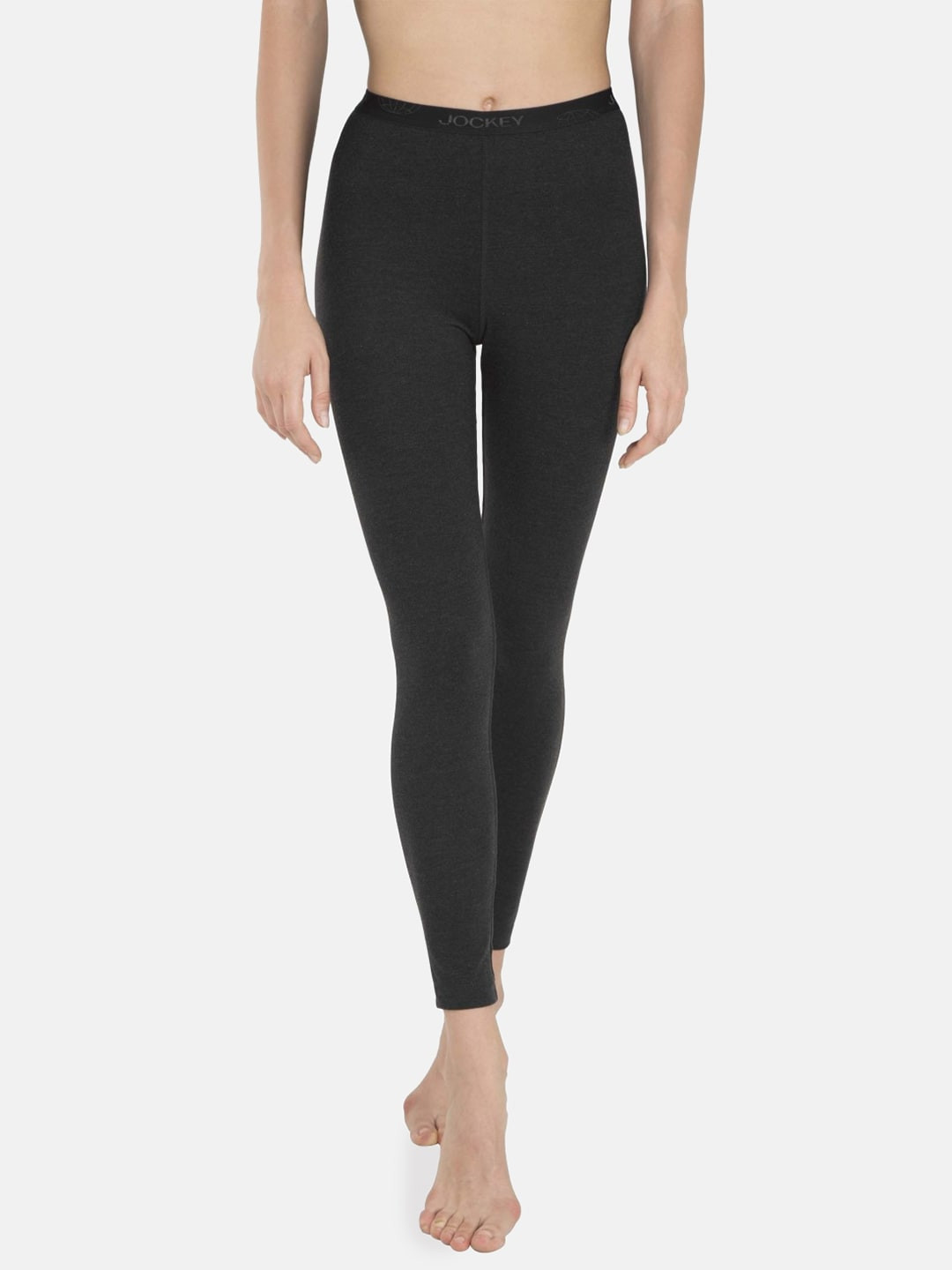 Buy Jockey Women Black Solid Thermal Leggings 2523 0105 Thermal