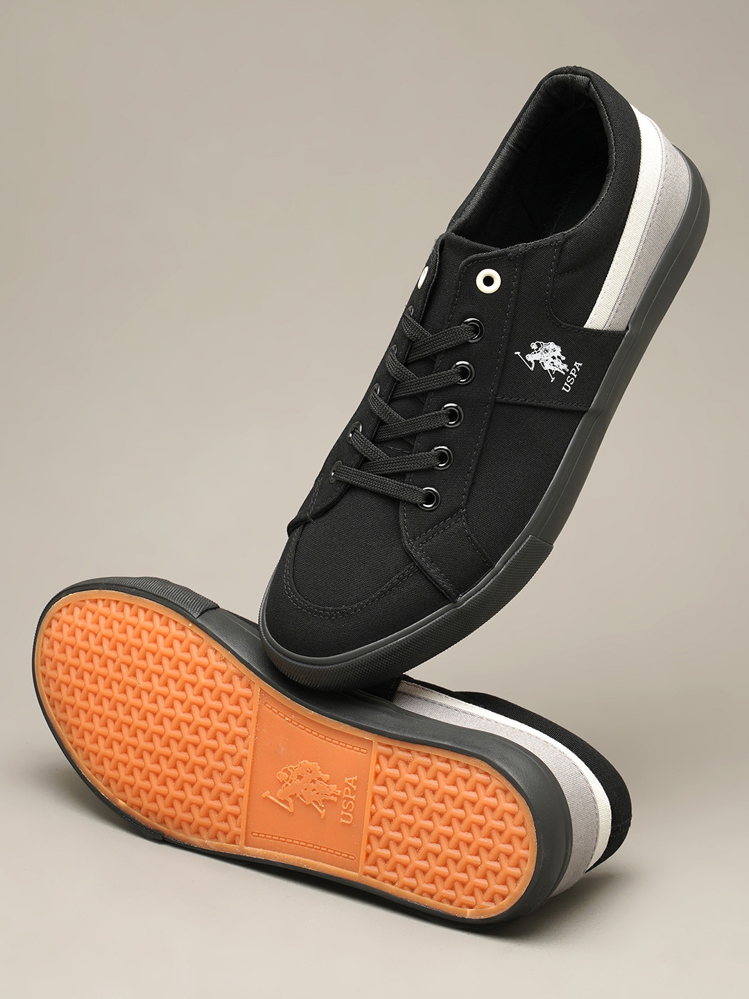 U.S. POLO ASSN. Black Polyester Men Sneaker main image 0