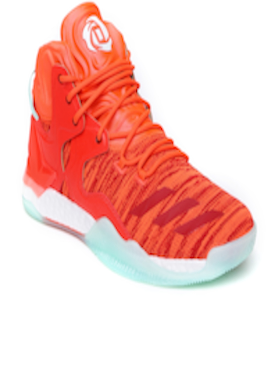 Buy ADIDAS Men Neon Orange Rose 7 Primeknit Basketball