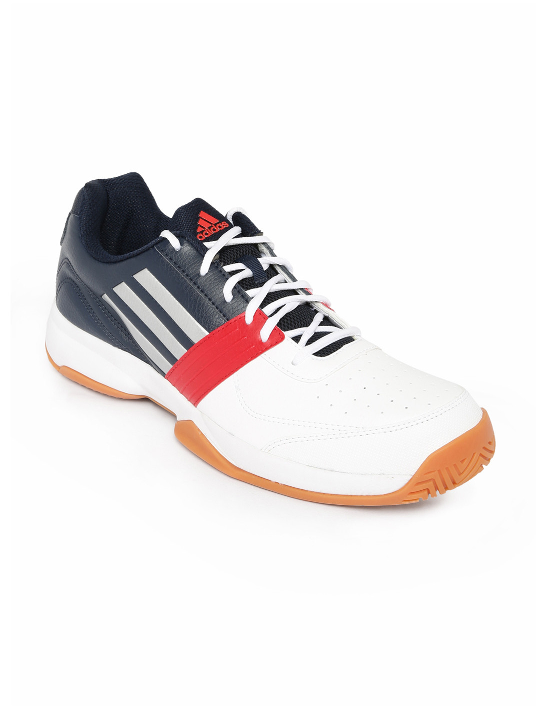 Buy ADIDAS Men White & Navy Torus II Indoor Tennis Shoes Sports Shoes