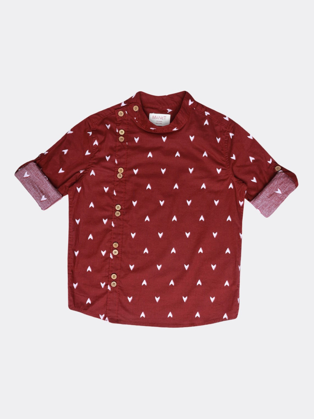 Buy Boys Maroon & White Printed Casual Shirt Shirts for Boys 15021992 Myntra