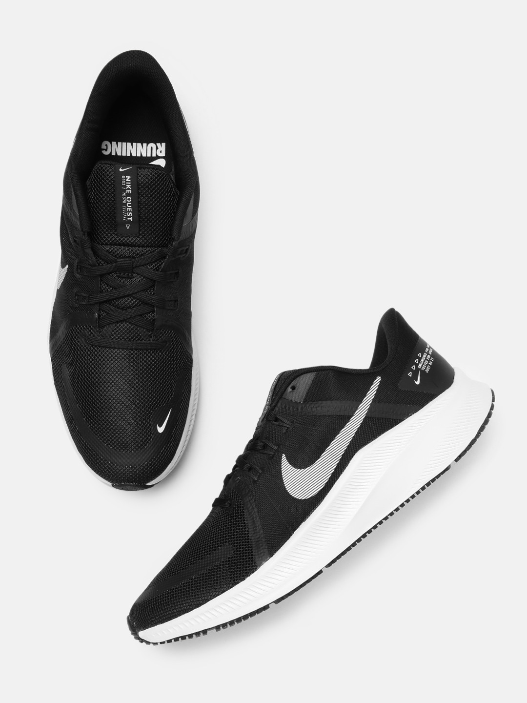 Buy Nike Men Black Quest 4 Running Shoes Sports Shoes for Men 15022294 Myntra
