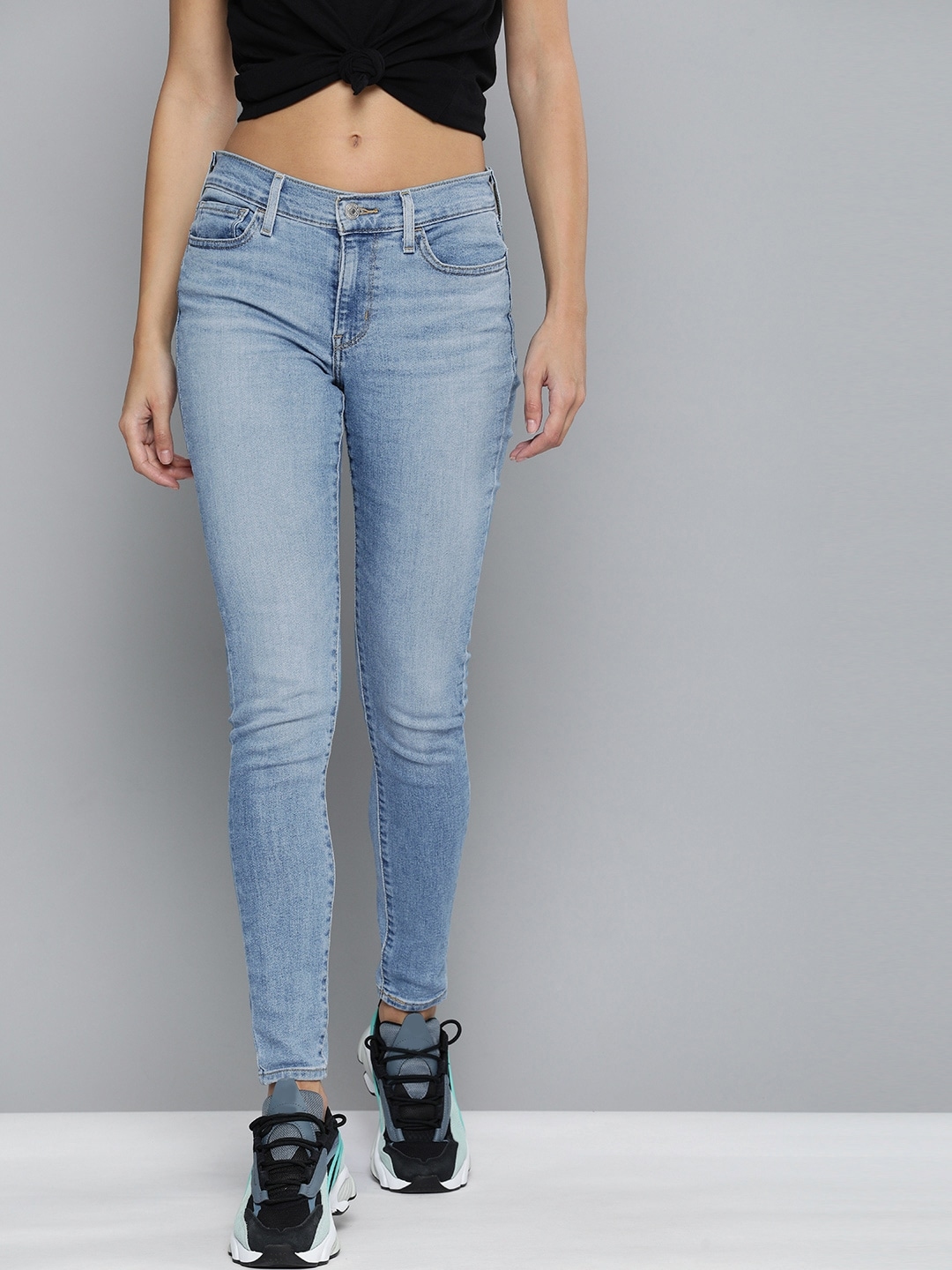 Buy Levis Women Blue 710 Super Skinny Fit Light Fade Mid Rise Clean Look Stretchable Jeans 