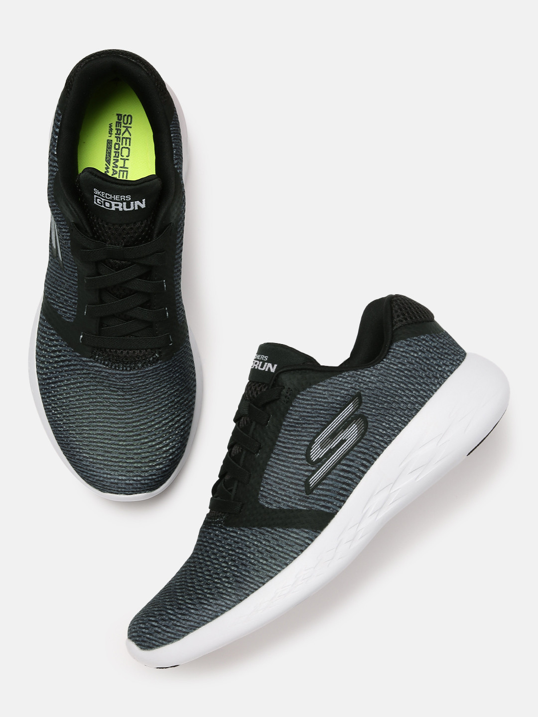 Buy Skechers Women Black & White Go Run 600 Control Training Shoes