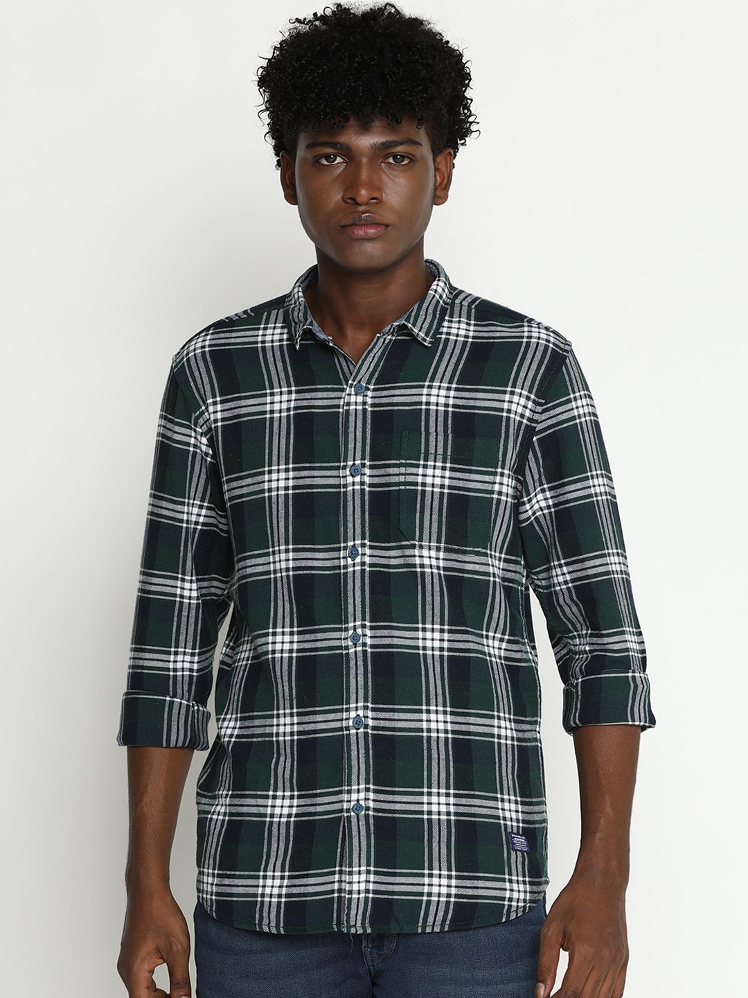 green checked shirt mens uk