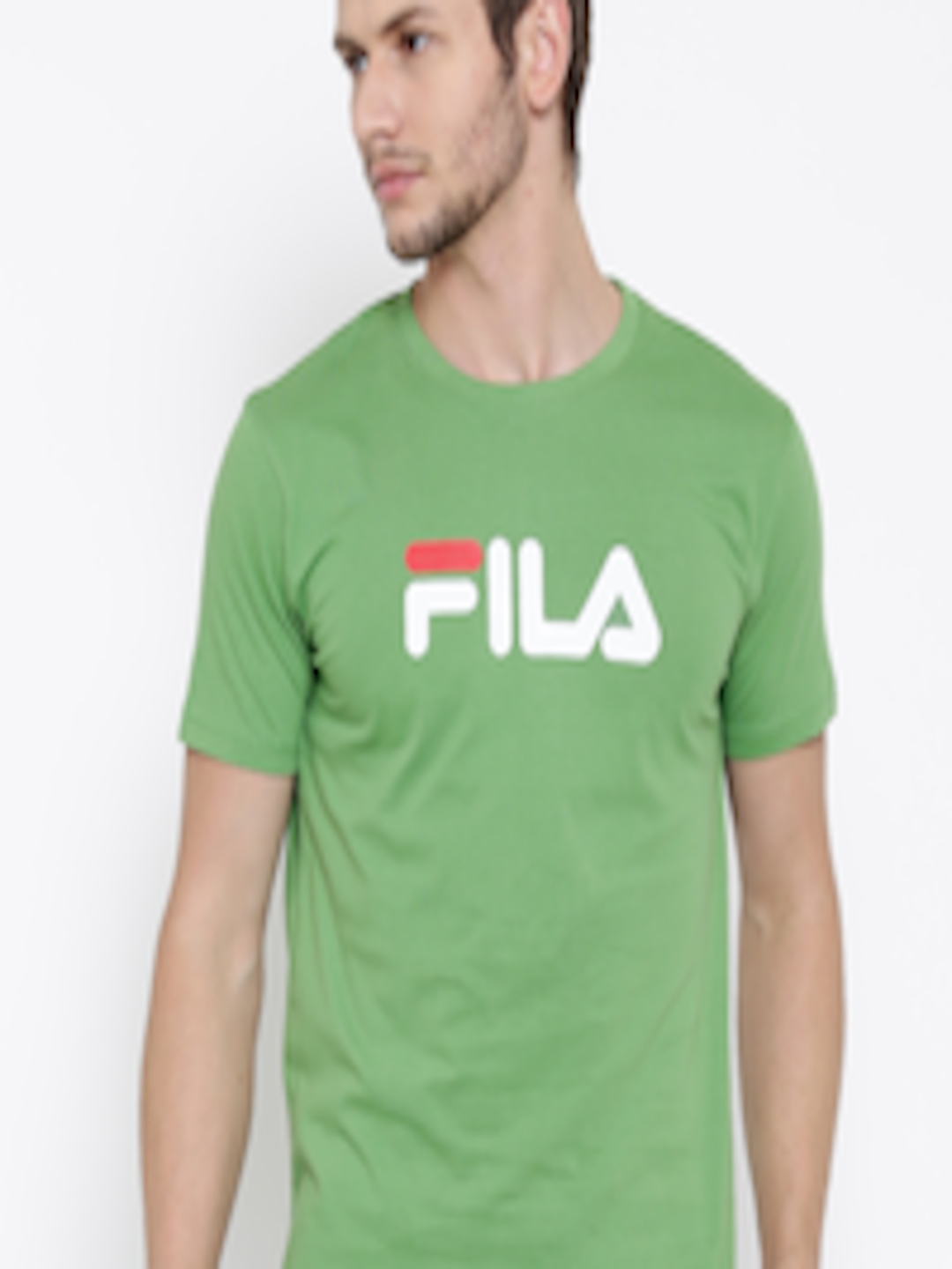 Buy FILA Men Green Eagle Printed Round Neck T Shirt - Tshirts for Men ...