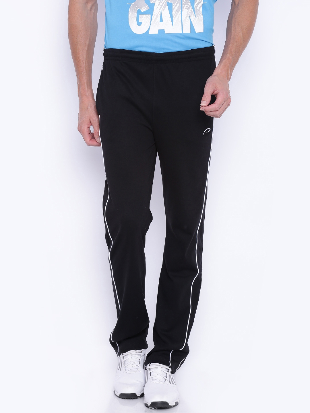 black tracky bottoms