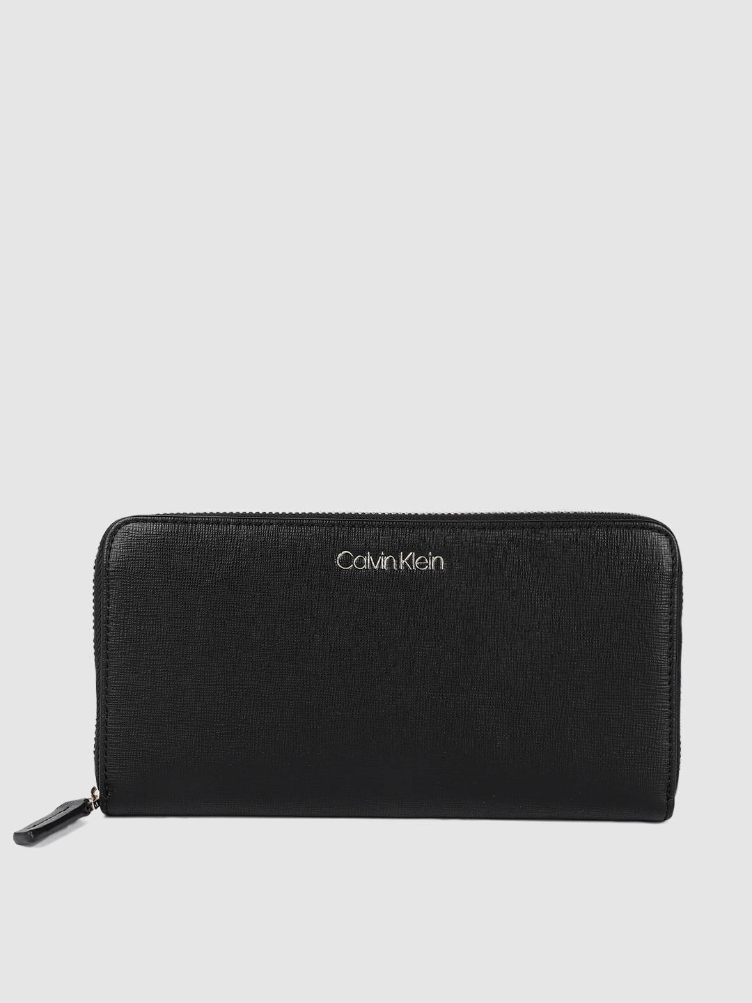 Buy Calvin Klein Women Black PU Zip Around Wallet Wallets for Women