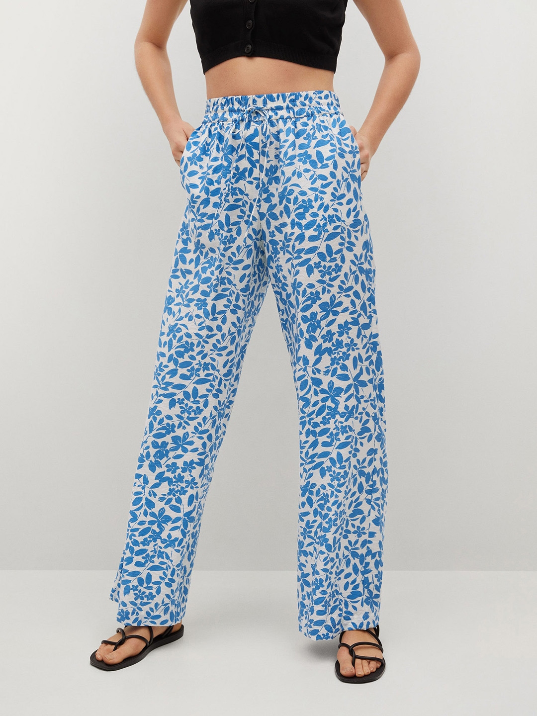 mango floral trousers
